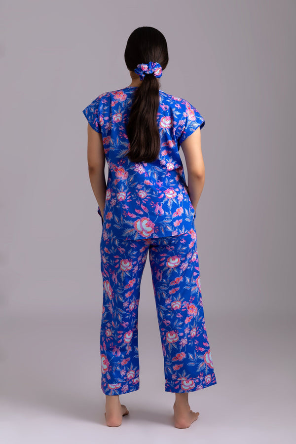 Ritzy Urmi Ink Pyjama set - Luxury Cotton Satin Night Wear