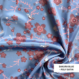 Alluring Sakura Blue Kaftan