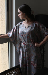 Alluring Mahua Slate Kaftan