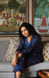 Timeless Huma Navy Pyjama Set
