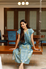 Poise Aaina Teal Night Gown