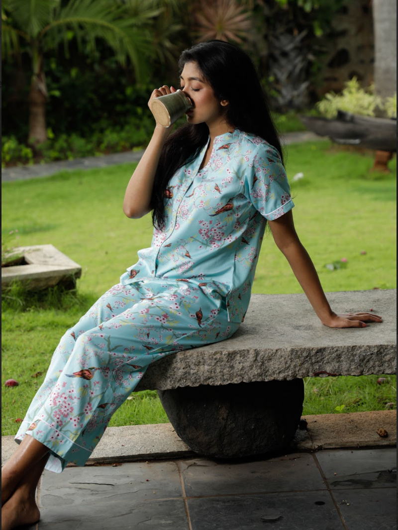 Modish Juhii Aqua  Pyjama Set