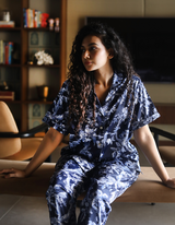 Eternal Rhea Navy Pyjama Set