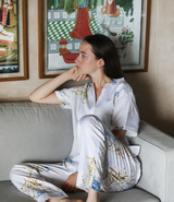 Classic Aaina White Pyjama Set