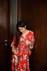 Alluring Rumi Red Kaftan