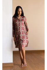 Always Casablanca Burgundy Sleep Shirt - Luxury Poly Satin