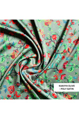 Always Kaavya Olive Sleep Shirt - Luxury Poly Satin Night