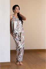 Charming Raya Iceberg Pyjama Set - Luxury Poly Satin Night