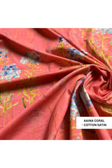 Chic Aaina Coral Shorts Set - Luxury Cotton Satin Night