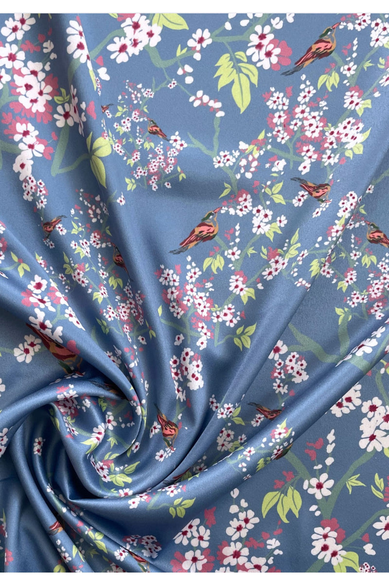 Classic Juhii Powder blue Pyjama Set - Luxury Poly Satin