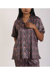 Eternal Naisha Dark Pyjama Set - Luxury Poly Satin Night