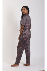 Eternal Naisha Dark Pyjama Set - Luxury Poly Satin Night