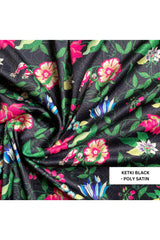 Forever Ketki Black Shorts Set - Luxury Poly Satin Night