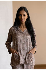 Forever Venetian Sand Shorts Set - Luxury Poly Satin Night