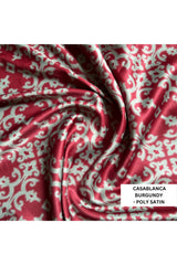 Playful Casablanca Burgundy Shorts Set - Luxury Poly Satin