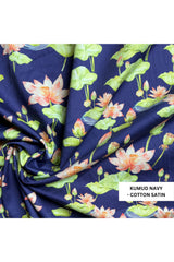 Playful Kumud Navy Shorts Set - Luxury Cotton Satin Night