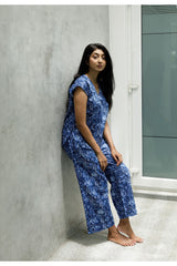 Ritzy Neelima Pyjama Set - Luxury Cotton Satin Night Wear