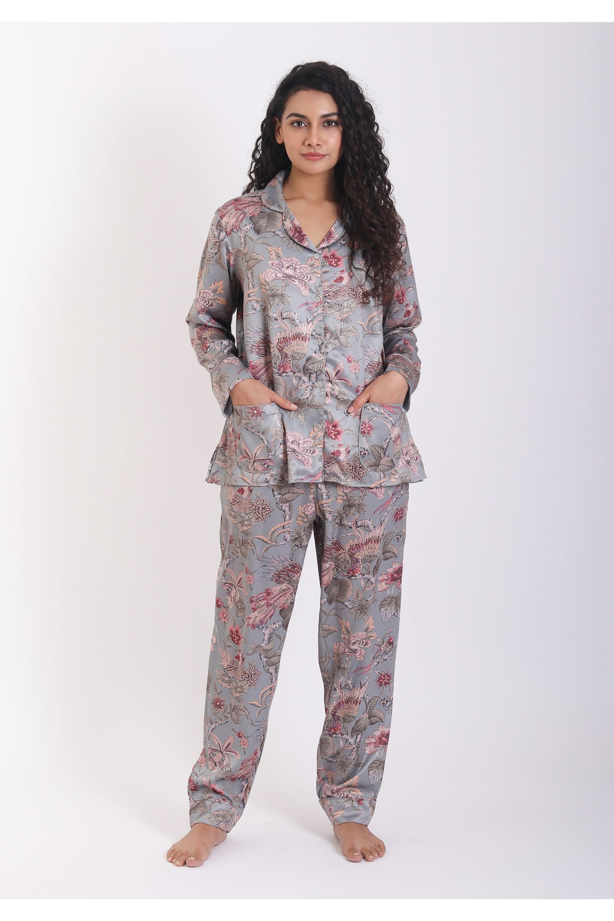 Timeless Mahua Slate Pyjama Set – FortyWinksCompany