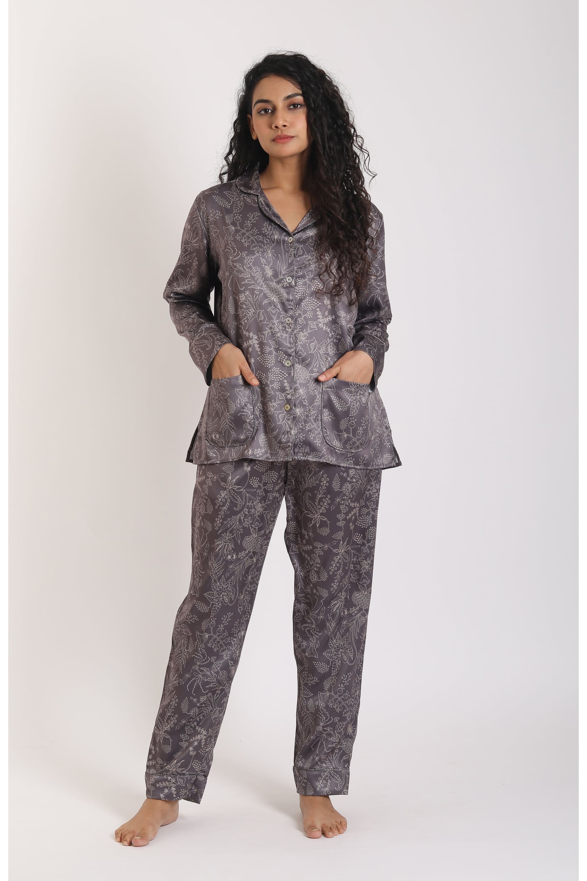 Timeless Nurvi Charcoal Pyjama Set – FortyWinksCompany