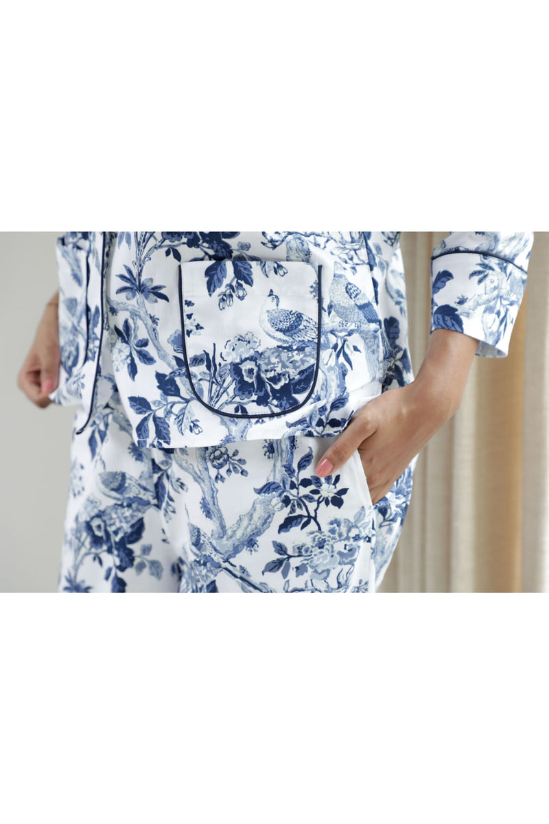 Timeless Rhea Pyjama Set - Luxury Cotton Satin Night Wear