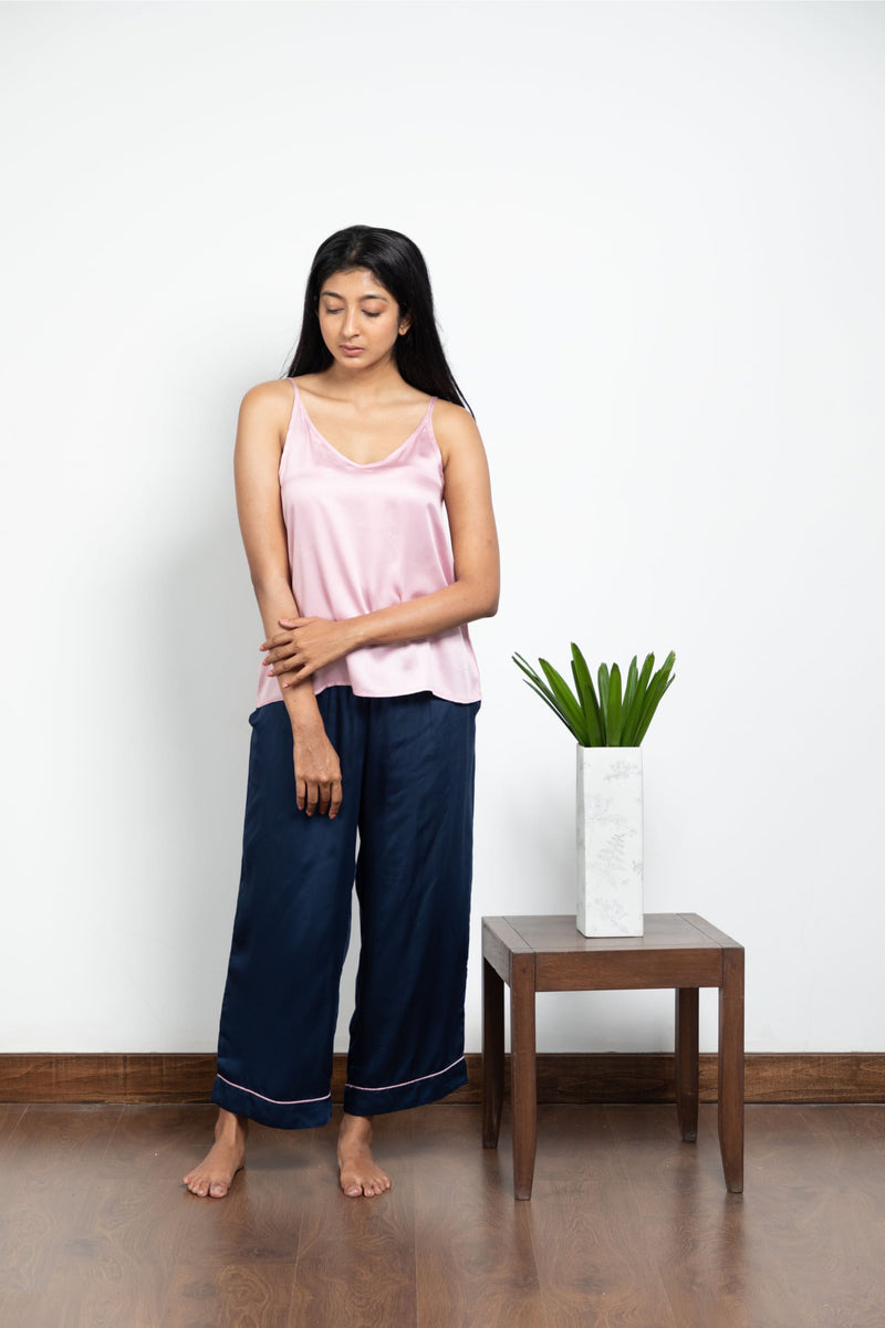 CHEERFUL BLUSH PINK AND MIDNIGHT BLUE