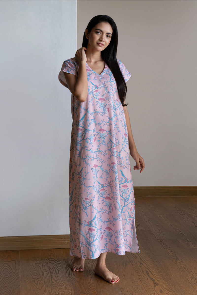 PIKADINGNIS Summer Short Sleeve Cotton Nightgowns for Women Korean Fashion  Short Loose NightDress Sleepwear Nightdress Homewear Dress - Walmart.com