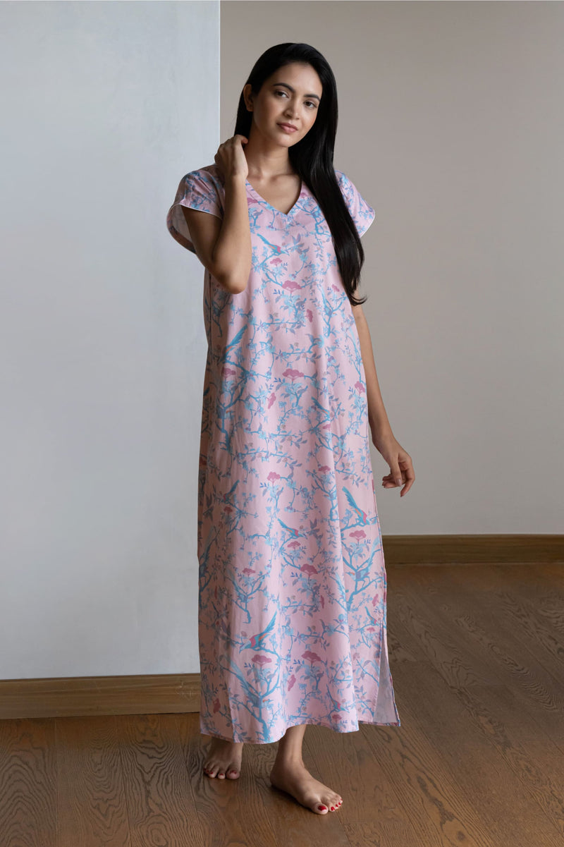 FortyWinksCompany - POISE HUMA PINK Night Gown FortyWinksCompany - POISE HUMA PINK Night Gown