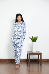 TIMELESS RHEA - Luxury Cotton Satin Night Suit for Women